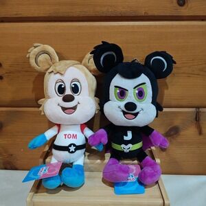 Lot 2 Bundle Tom's World Tom J Plush Stuffed Animals Mascot 7" NWT VERY RARE HTF